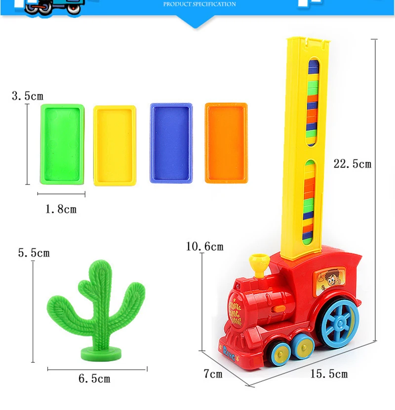 Набор игрушек для игры в домино, автоматическое размещение, вагон-поезд домино, светильник со звуком, развивающие строительные блоки, игрушка для самостоятельной сборки, подарок