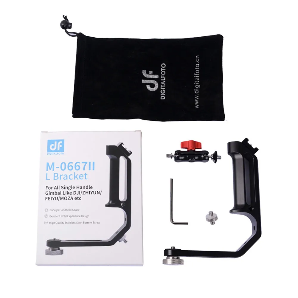 DF DIGITALFOTO L кронштейн с холодным башмаком для DJI/FeiyuTech/MOZA/Zhiyun с одной ручкой Gimbals аксессуары для фотосъемки