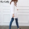Women's White Shirt Oversize Cotton Femme Tops Plus Size 5XL Long Shirts For Women White Blouse Spring Long Sleeve Tunics Women 5