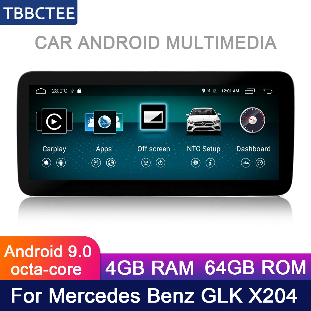 Sale 10.25 inch 4G 64G Android For Mecerdes Benz MB GLK X204 2008~2012 NTG Car Radio Screen GPS Navigation Bluetooth WiFi Navi 2
