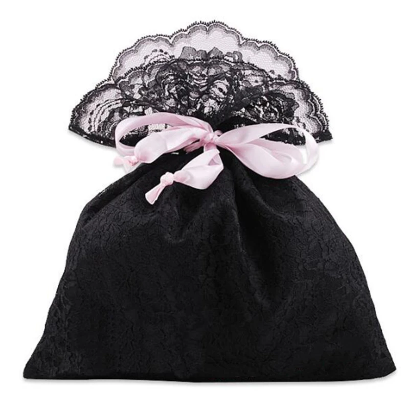 Satin Silk Lace Drawstring Storage Pouch Packaging Gift Pocket Underwear Small Erotic Sex Toys Cute Organizer Dust-proof Bag | Багаж и