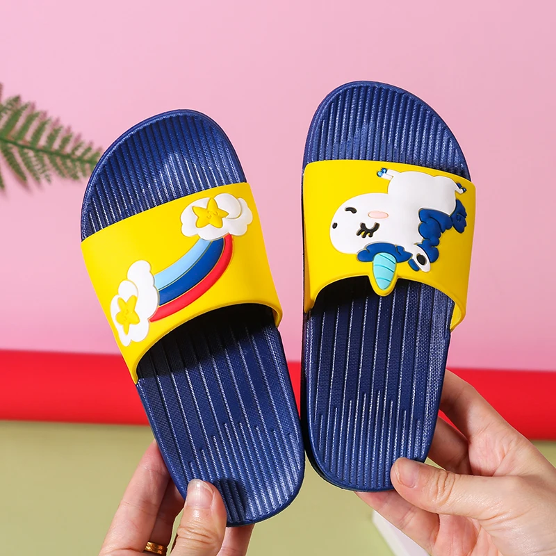 Unicorn Slippers For Boy Girl Cartoon Rainbow Shoes 2019 Summer Todder Flip Flops Baby Indoor Slippers Beach Swimming Slipper
