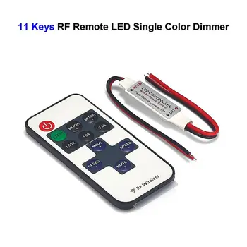 

DC5V 12V 24V LED Controller Remote Dimmer 12A Wireless RF Remote Control For Single Color Strip Lighting 3528 5050 LED Strip
