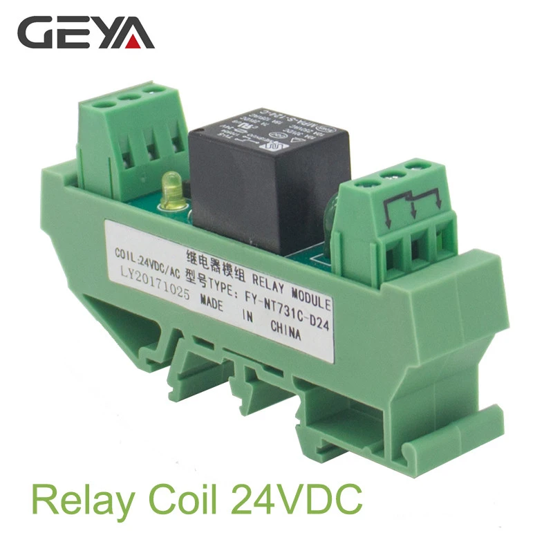 GEYA на din-рейке 1 канальный релейный модуль постоянного тока 24 В 12 В 230VAC GSM релейный модуль управления таймером