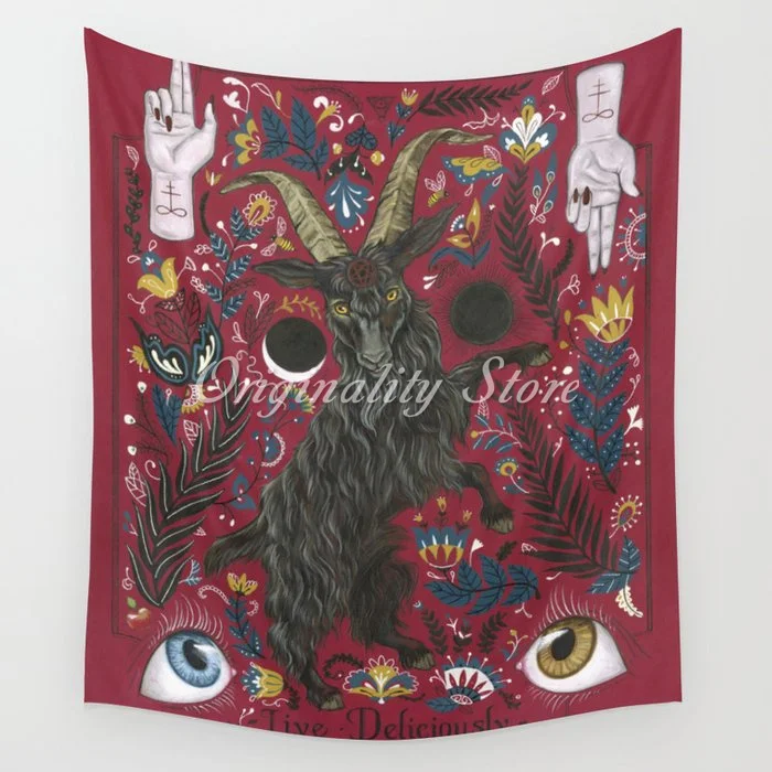 

Black Phillip Wall Unique Tapestry Room Accessories