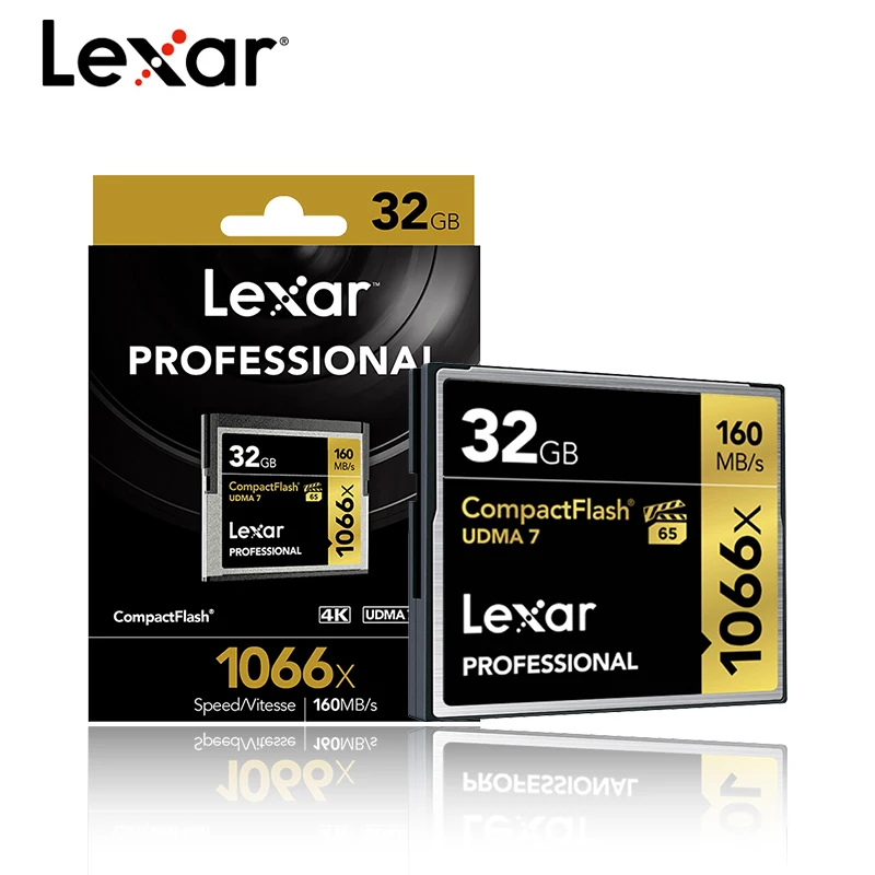 

Lexar 1066x UDMA 7 256GB 128gb CF Card 32GB 64GB Memory card Up to 160MB/s VPG-65 CompactFlash Memory Card for Full HD 4K video