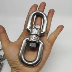 Crochet à Double extrémité pivotant en acier inoxydable 304, 1 pièce d'épaisseur M12 