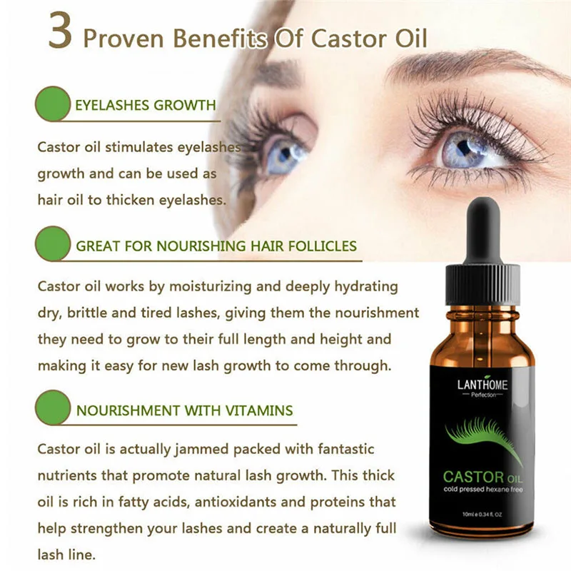 10 мл касторовое масло, сыворотка для роста волос, для роста ресниц, лифтинг, ресницы для бровей, удлиненный густой Усилитель роста, эфирное масло
