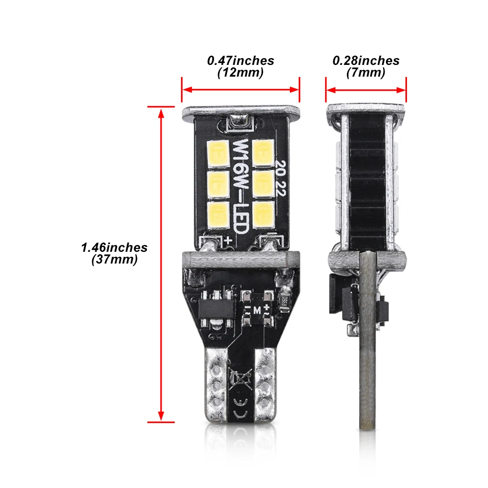 2x Canbus T15 W16W Bulbs Reverse Lights 2835SMD Car LED Back Up Rear Lamp  For BMW 5 Series E60 05-08 E61 F10 F11 F07 Mini Cooper - AliExpress