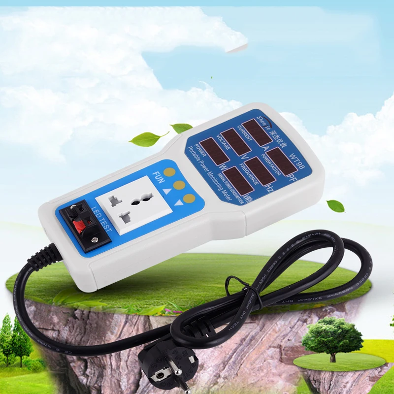 GorillaSpoke for Free P&P to EU & UK! EU 2-Pin Plug Memory Energy Power Meter 