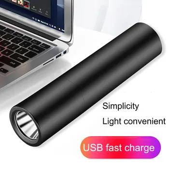 

LED Mini Q5 Strong Light Flashlight Portable USB Rechargeable Outdoor Lighting Flashlight Telescopic Zoom Waterproof Flashlight