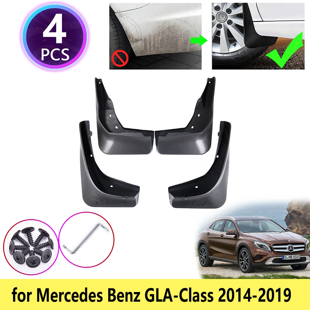 Guardabarros para coche, accesorios para Mercedes Benz GLA Class W156 2014 2015 2017 2018 2019, 4 Uds.|Guardabarros| - AliExpress