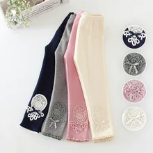 Guangdong/детская одежда для девочек; бархатные и плотные леггинсы; зимняя комбинация; корейский стиль; стиль; детские кружевные длинные брюки