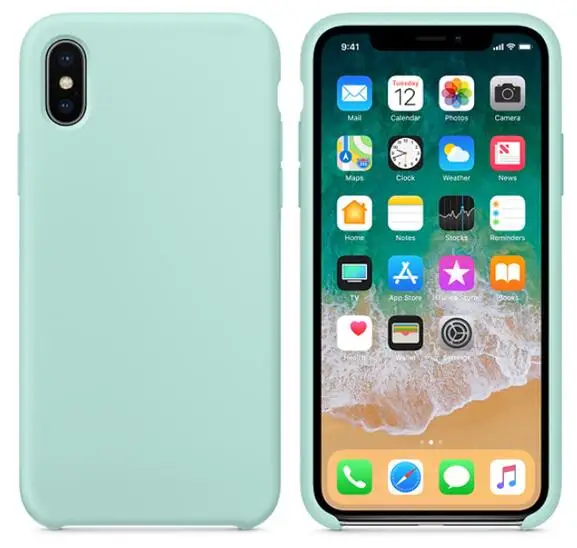Жидкий силиконовый чехол Keepever для iPhone 6, 6s, 7, 8 Plus, чехол для телефона apple X, XS, Max, XR, X, 5, 5C, SE, оболочка, Капа - Цвет: Marine Green