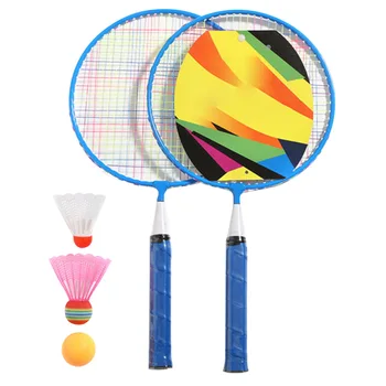 

Kids Badminton Set Backpack Portable Beach With Rackets Gift Educational Toy Sport Game Balls Indoor Outdoor Funny Playground
