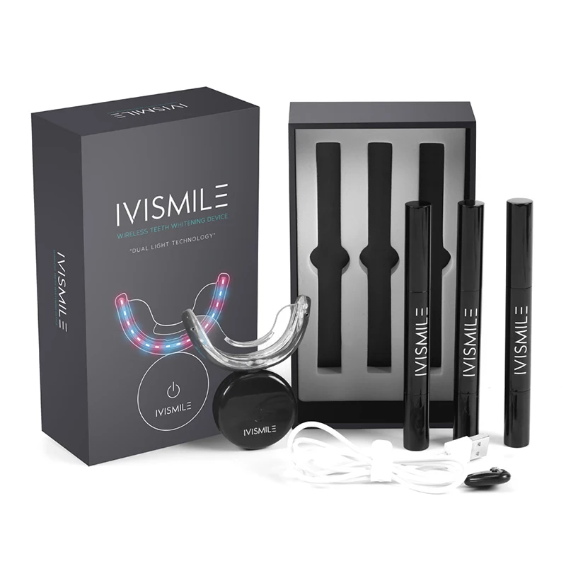 IVISMILE Teeth Whitening Kit With LED Light Professional Bleach Oral Care Hygiene Gel 35% Carbamide Peroxide Dropshipping