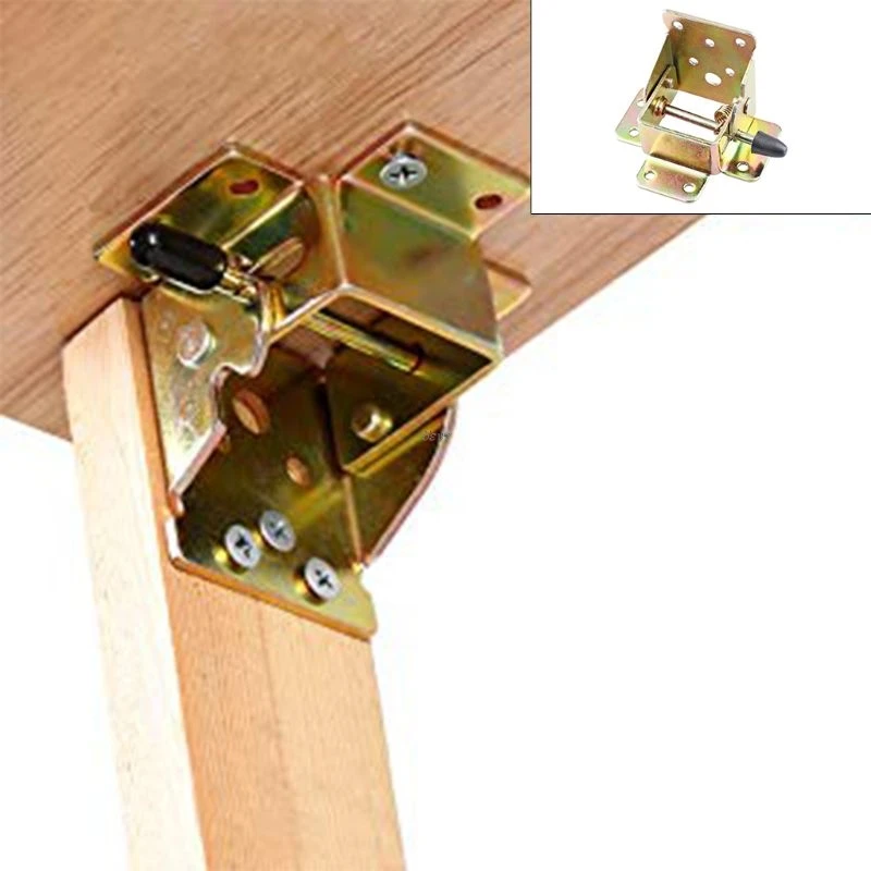 4X Ferro Chiusura Pieghevole Sedia Da Tavolo Gamba Staffe Cerniera Self 