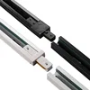 LED track light rail 0.5M 1M black white aluminum 2-wire system track light universal track for spotlight 2