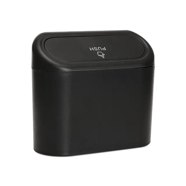 1pcs Car Trash Bin Hanging Vehicle Garbage Case Interior Accessories For TRD Toyota Corolla Yaris Aygo GT86 Prius RAV CHR Camry black