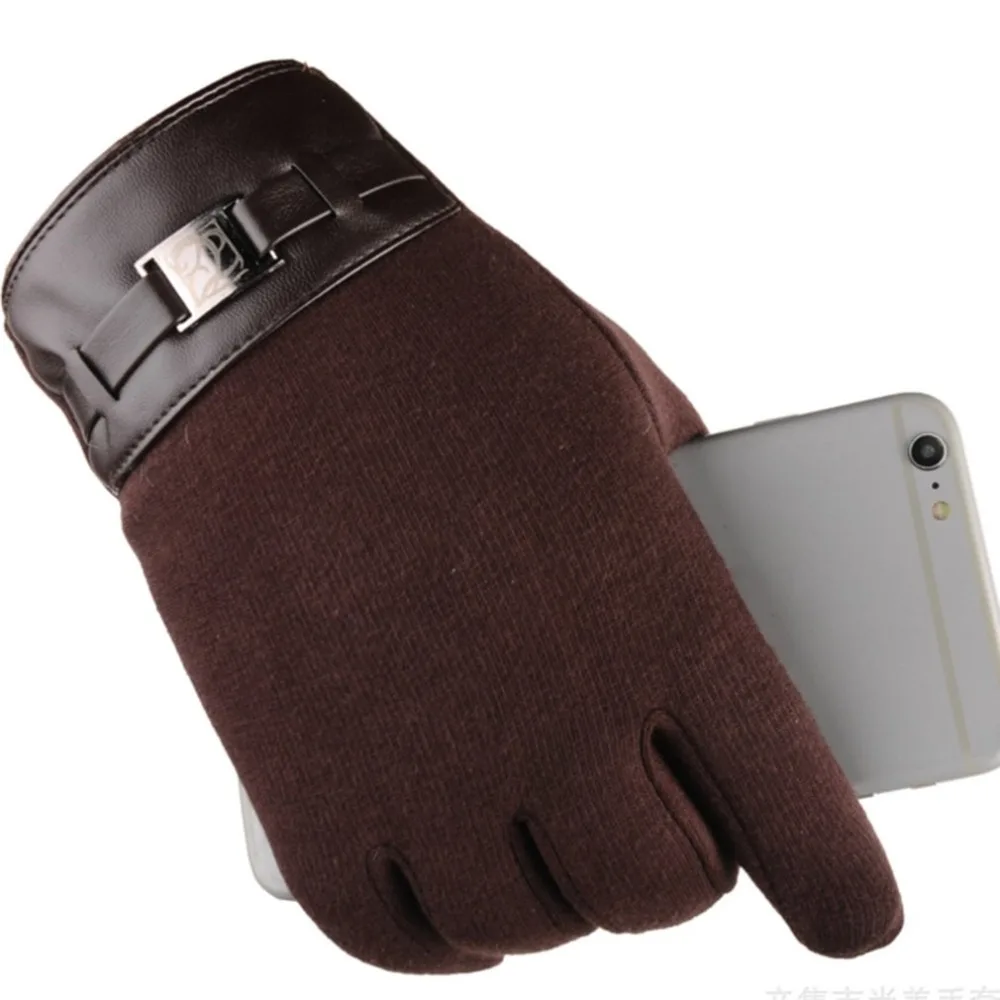 Для мужчин и женщин Зимний сенсорный экран ветрозащитный, для открытого спорта противоскользящие Велоспорт езда утолщаются теплые полный палец эластичные перчатки