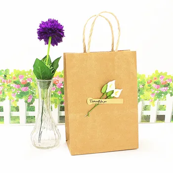 

12pcs/lot Medium Kraft Paper Candy Bag Wedding Party Gift Wrapping Packing Bags For Kids Birthday Baby Shower Favors Candy Boxes