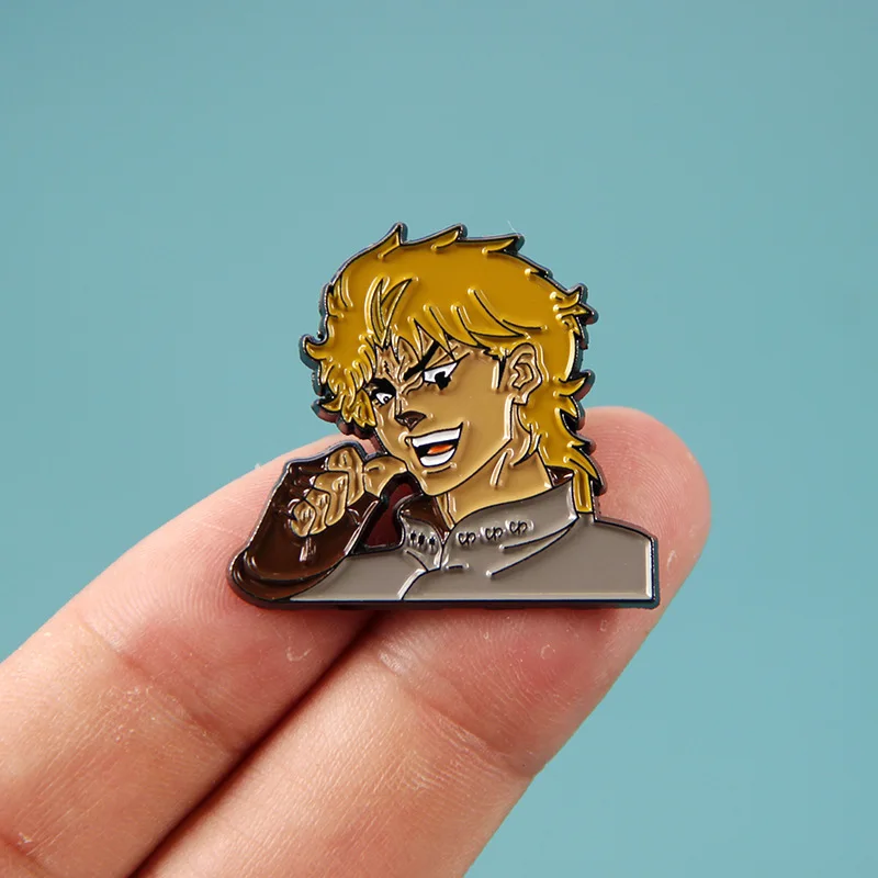 Jojos Bizarre MENACING Pin Purple Japanese Onomatopoeia Gugugugu Badge  Unbreakable Dio Brando Geek Brooch JJBA Manga