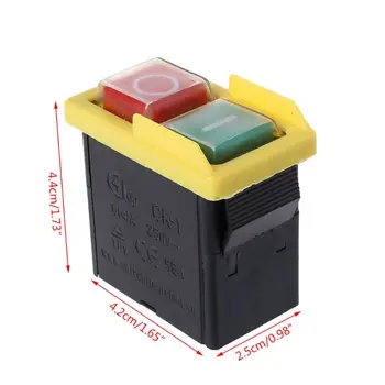 

AC 250V 6A Waterproof Electromagnetic Pushbutton Machine Saw Cutter Drill On Off