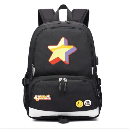 Рюкзак Steven Universe Greg's Star, школьный рюкзак, USB зарядка, дорожные сумки для ноутбука - Цвет: 3