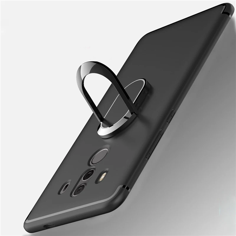 Роскошный силиконовый чехол для Huawei P30 Pro P20 Lite P10 Plus Honor 9 10 Mate 20 кольцевой держатель