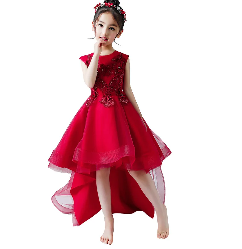 

Girls' Wedding Dress Tailing Children Late Formal Dress Princess Dress Flower Boys/Flower Girls Host Performance GIRL'S Piano Co