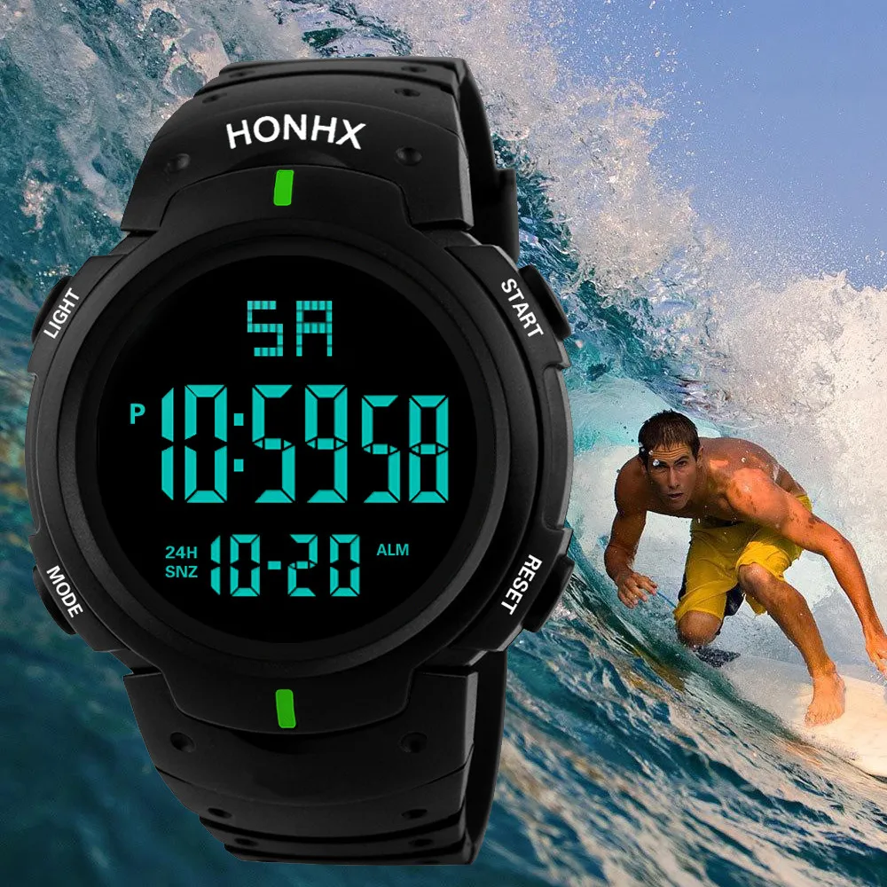 Men Sports Watches Military LED Countdown Men's Waterproof LED Digital Watch Man Military Sports Clock Relogio Masculino afbeelding