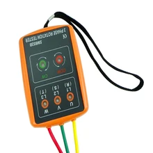 Тестер чередования фаз индикатор 3 фазы вращаемое измерительное устройство небольшой цифровой фазоуказатель удобный детектор Светодиодный измерительный прибор 60~ 600vac