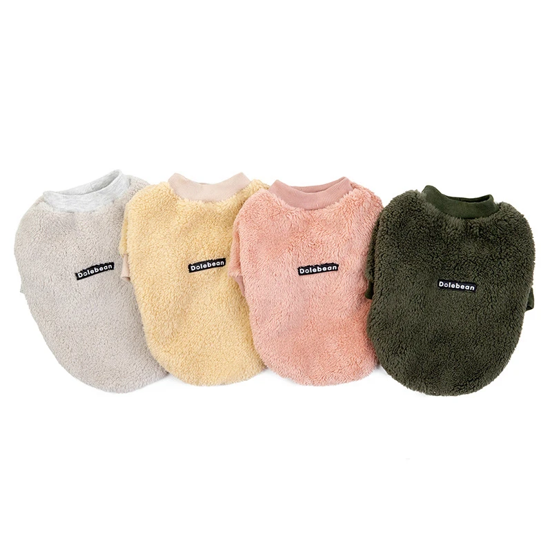

Warm Pet Dogs Clothes Cute Pets Cats Plush Coats with High Collar for Winter and Autumn Puppy Clothing for Dog Puppy Supplies