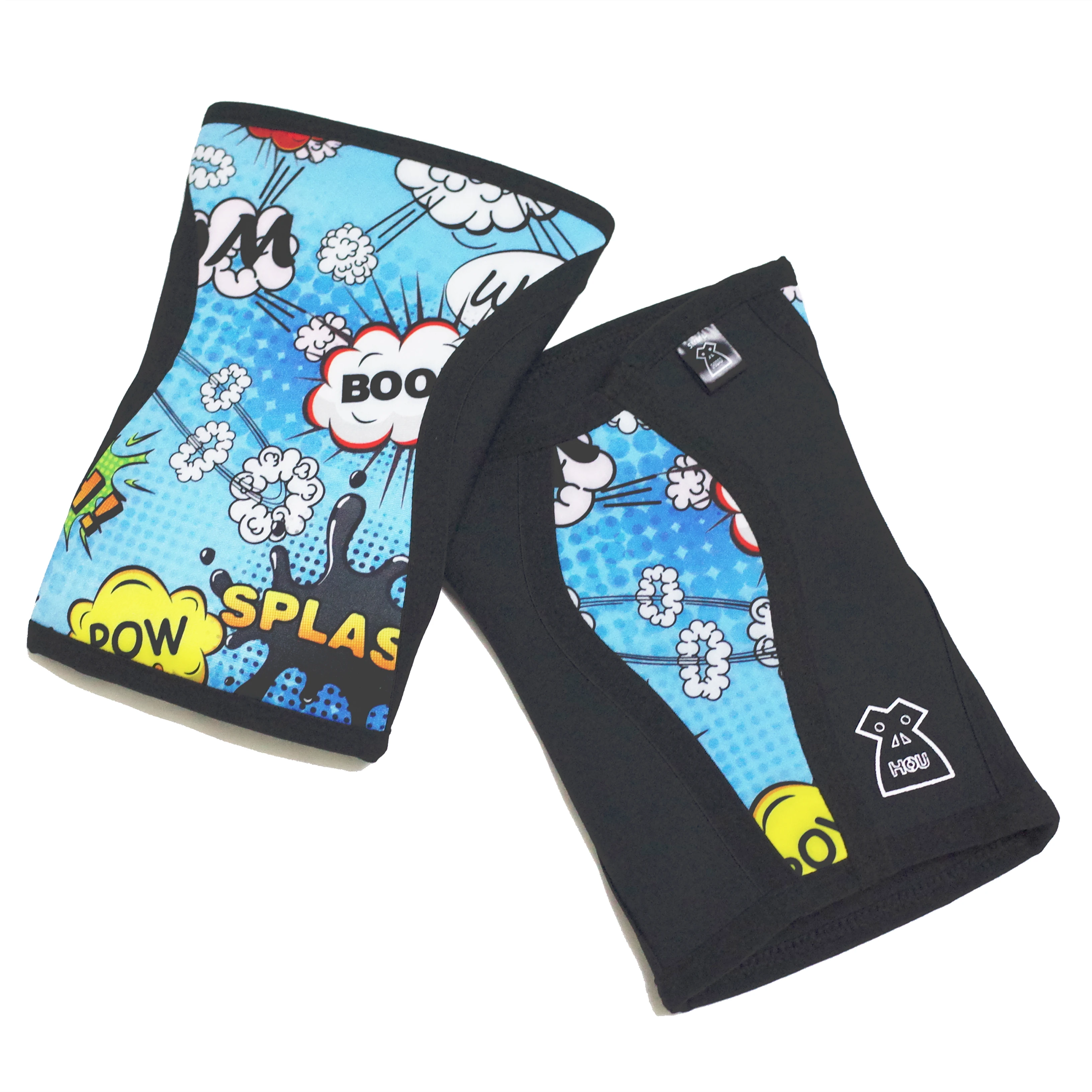 HOU BOOM Neoprene Knees Supports 5MM Sports Pressured Pads Crossfit Professional Brace Weightlifting Compression Kneepads