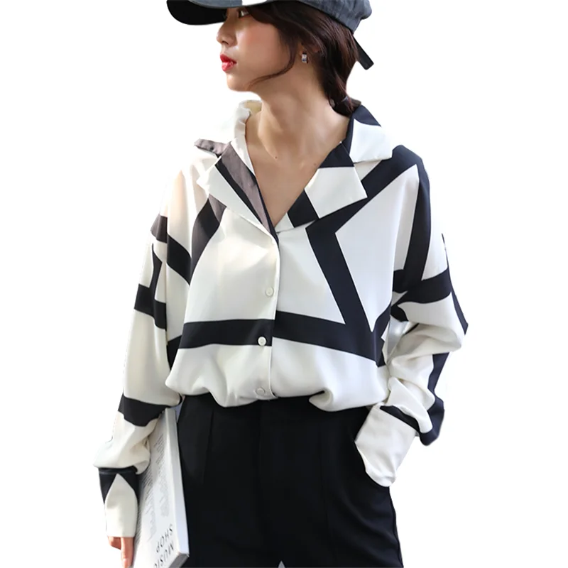 Women Blouses 2020 Spring Summer Women New Chiffon Blouse Long Sleeve Womens Tops And Blouses Women Personality Loose Shirts