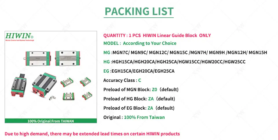 HIWIN EGH15CA EGH20CA перевозки MGN9H MGN12H MGN7C MGN9C MGN12C HGH15CA HGH20CA HGW20CC линейный подшипник в корпусе