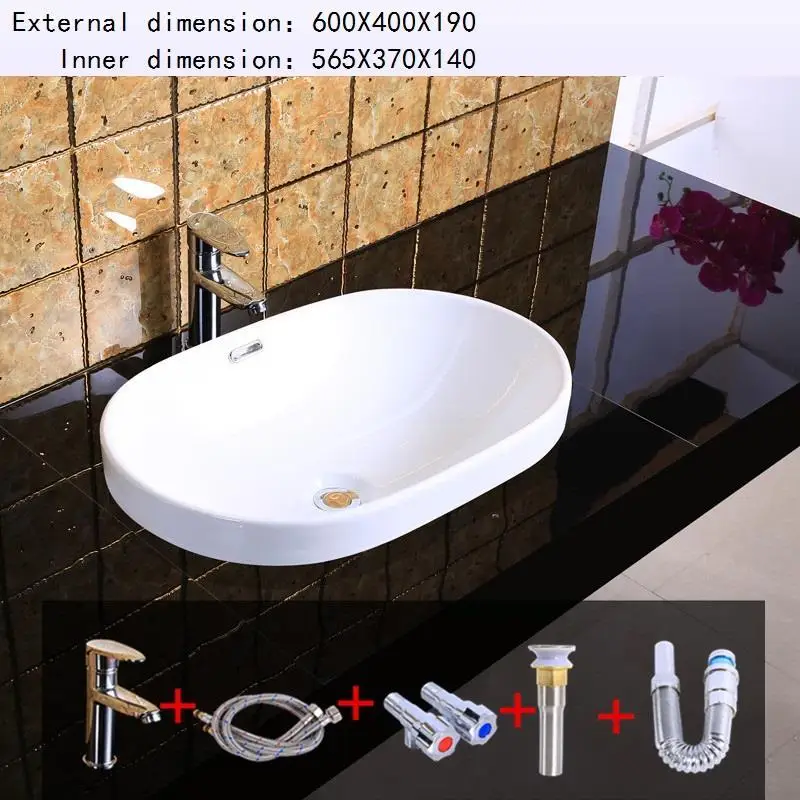 Version R Evier Sobre Encimera Black Banyo Lavabo Vanity Para Lavandino Bagno Wastafel Cuba Pia Banheiro умывальник для ванной комнаты - Цвет: Version R