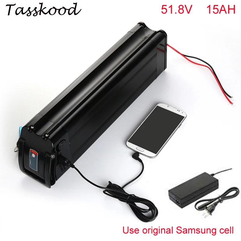 

52V New Silver Fish Electric Bike Battery 15Ah import Li-ion Battery for 1000W Bafang BBSHD Motor Kit