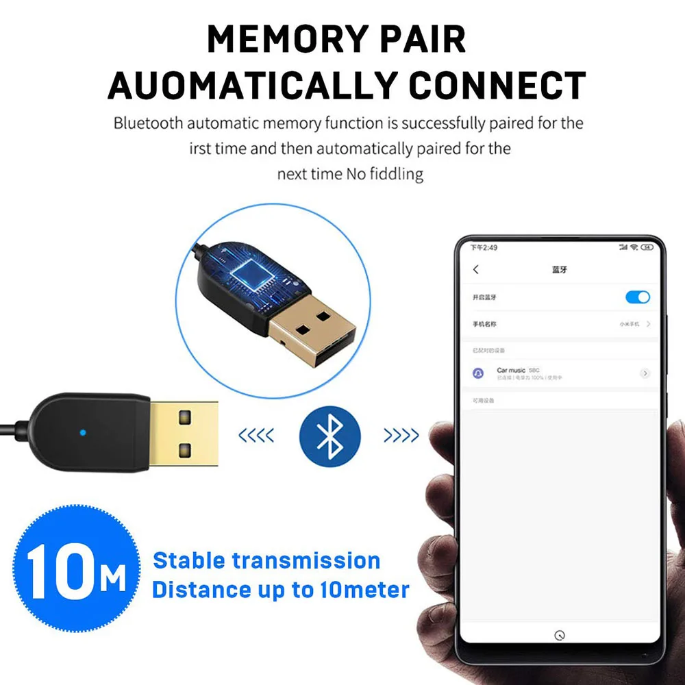 USB Bluetooth адаптер кабель программный ключ для автомобиля 3,5 мм разъем Aux Bluetooth 5,0 4,2 4,0 приемник динамик преобразователь звука
