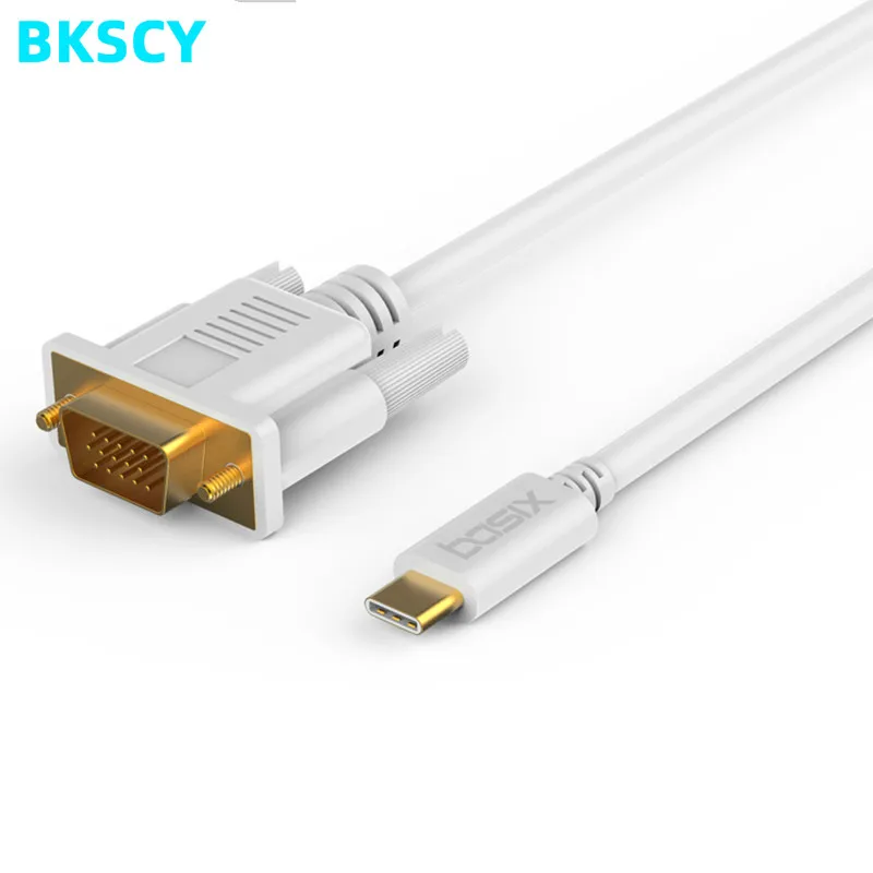 

BKSCY USB C To VGA Adapter Cable USB 3.1 Type C USB-C To Female VGA Cable for Macbook Chromebook Pixel Laptop USB C Vga Adapter