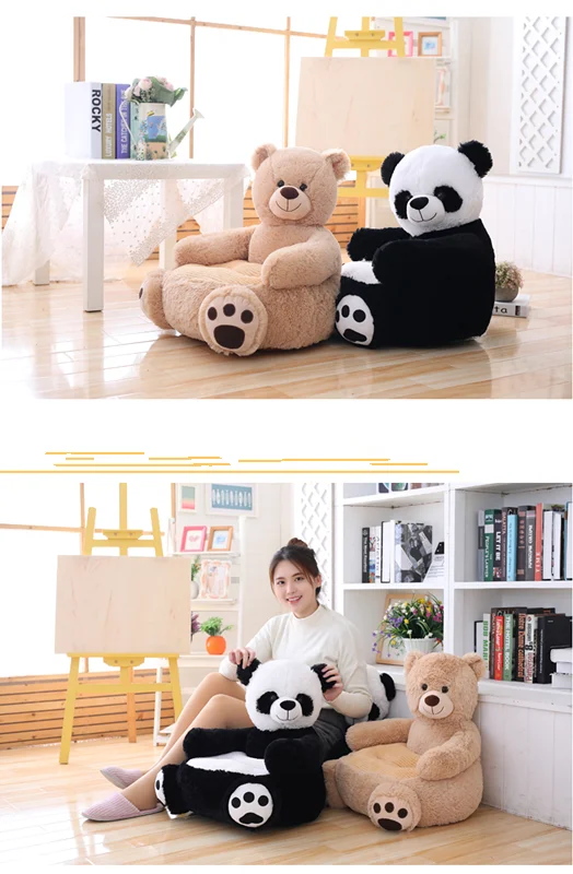 Children sofa soft and delicate environmental protection does not lose hair Panda unicorn duck brown bear Furry cushion Gifts