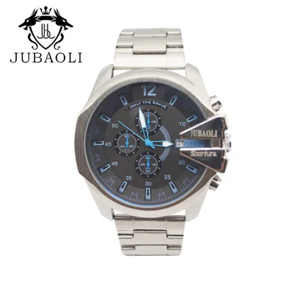 16 Бренд Dual Time display деловые часы для мужчин красная стальная полоса спортивные кварцевые часы с хронографом Dz стиль 7370 Relogio Masculino - Цвет: 16
