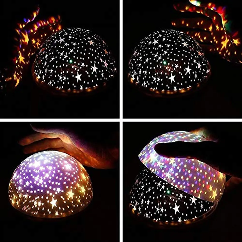  BRELONG 3 Colors LED Rotating Projector Starry Sky Night Lamp Romantic Projection Light Moon Sky Ro - 4000067649333