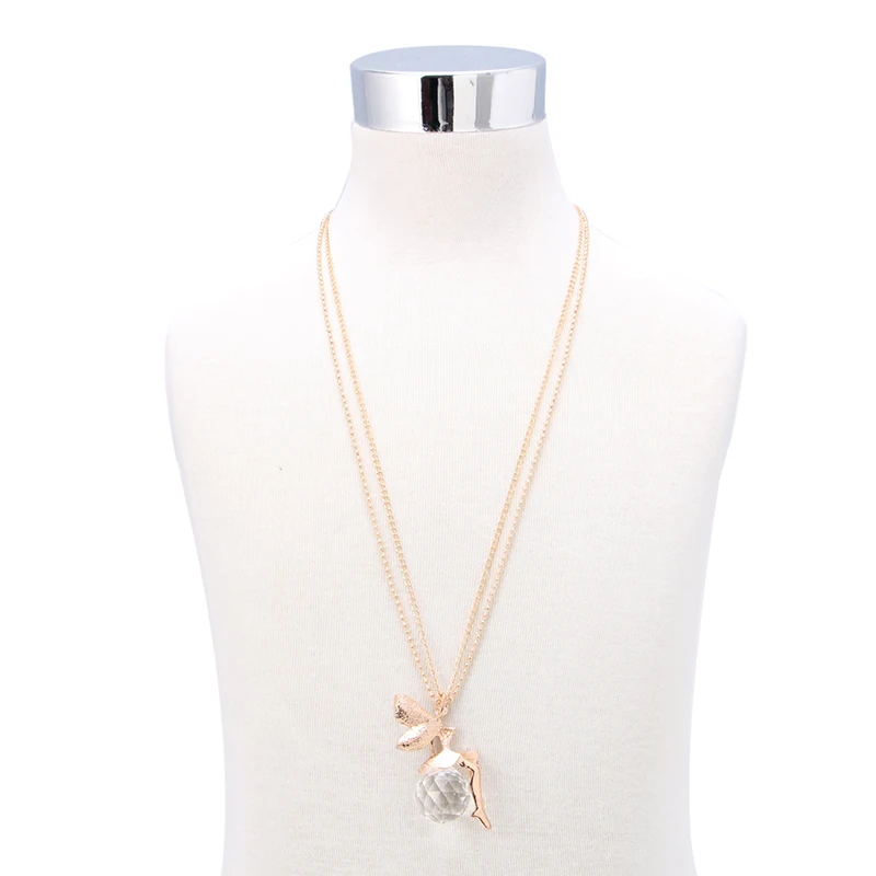 

Women Lady Fashion Angel Fairy Magic Ball Pendant Necklace Long Sweater Chain U90E