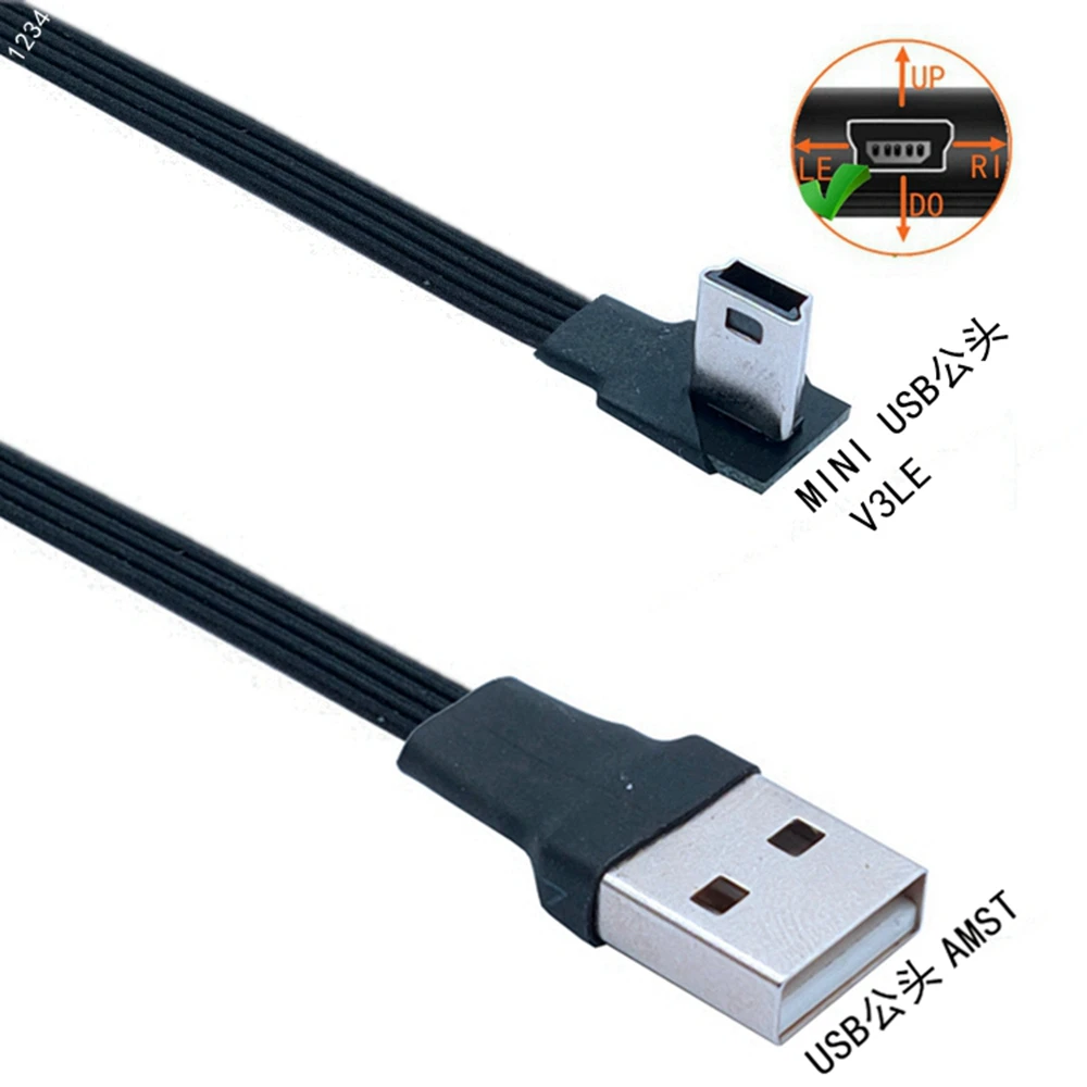 Кабель для передачи данных Mini USB B MICRO Type 5pin папа 90 Угловой 2 0 папа|Компьютерные
