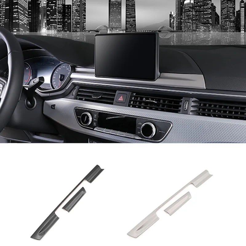 

Car Styling For Audi A4 B9 2017-19 Interior Console Navigation Frame Cover Decoration Stickers Dashboard Trim Auto Accessories