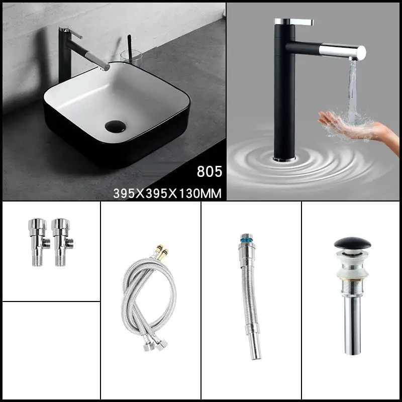 Version D Mano Bagno Lavatorio Sobre Encimera De Vanity Banyo Bassin Fregadero раковина для ванной комнаты Lavabo Cuba Pia Banheiro умывальник - Цвет: Version D