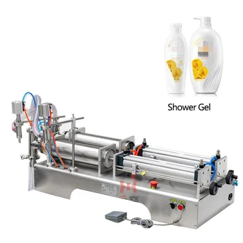 

110V 220V Semi-automatic pneumatic liquid filling machine stainless steel double-head quantitative liquid filling machine