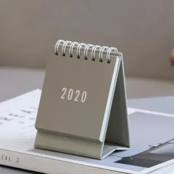 

2020 Desktop Paper Calendar Mini Table Calendars Desk Coil Calendar DIY Memo Pad Yearly Agenda Organizer Simple Calendar