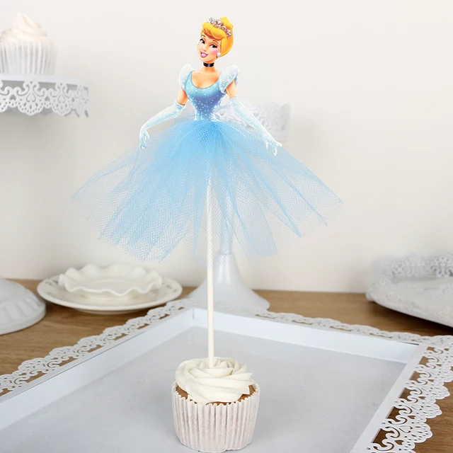 1pcs 3D princess party anniversaire1an stereo honeycomb paper birthday kids gift fairy princess greeting card party decor cake topper 1pcs